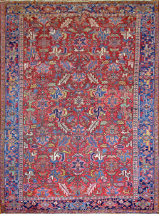 Antique Persian Heriz Rug, Circa 1890