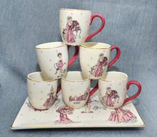 Load image into Gallery viewer, Vintage Set OF Six Coffee Set with Tray