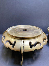Load image into Gallery viewer, Vintage Golden Hand Crafted Heavy Brass Vase Stands