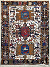 Load image into Gallery viewer, VINTAGE PERSIAN SOUMAK SILK SIZE: 3&#39;10&quot;  x 6&#39;7&quot;