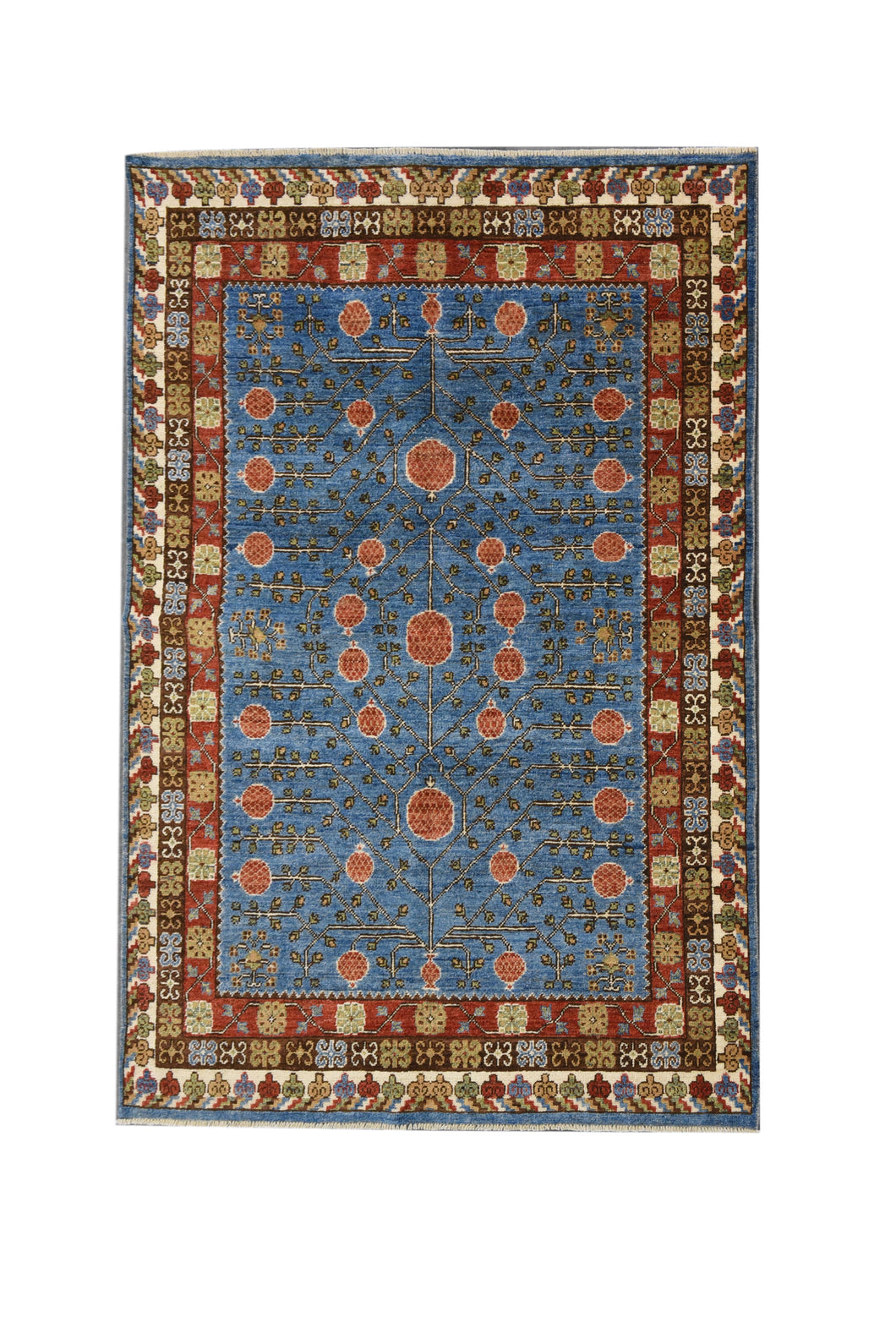 Very Fine Puma Afghan Rug, Size: 4'10