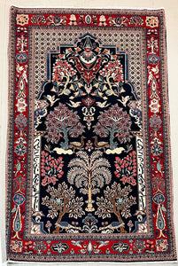 ANTIQUE PERSIAN RARE SAROUK SIZE: 4'3" x 6'8"