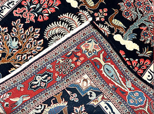 ANTIQUE PERSIAN RARE SAROUK SIZE: 4'3" x 6'8"