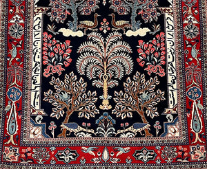 ANTIQUE PERSIAN RARE SAROUK SIZE: 4'3" x 6'8"