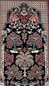 ANTIQUE PERSIAN RARE SAROUK SIZE: 4'3" x 6'8"