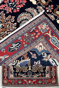 ANTIQUE PERSIAN RARE SAROUK SIZE: 4'3" x 6'8"