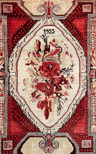 Load image into Gallery viewer, ANTIQUE FRENCH RARE AUBUSSON 1955 SIZE : 4&#39;6&quot; x 5&#39;8&quot;