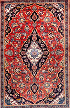Load image into Gallery viewer, ANTIQUE PERSIAN KASHAN RUG SIZE: 4&#39; x 5&#39;6&quot;