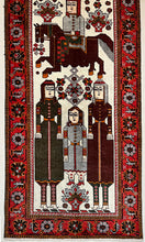 Load image into Gallery viewer, VINTAGE PICTORIAL KHORASAN PERSIAN RUG SIZE: 4&#39; x 7&#39;