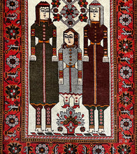 Load image into Gallery viewer, VINTAGE PICTORIAL KHORASAN PERSIAN RUG SIZE: 4&#39; x 7&#39;