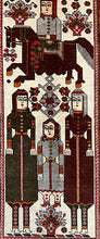 Load image into Gallery viewer, VINTAGE PICTORIAL KHORASAN PERSIAN RUG SIZE: 4&#39; x 7&#39;