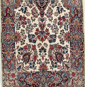 ANTIQUE PERSIAN KERMAN RUG SIZE 3'11" x 7'2"