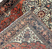 Load image into Gallery viewer, ANTIQUE PERSIAN FARAHAN SAROUK  RUG SIZE: 4&#39;4&#39;&#39; x 6&#39;8&quot;