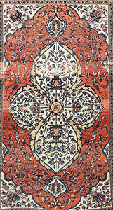 ANTIQUE PERSIAN FARAHAN SAROUK  RUG SIZE: 4'4'' x 6'8"