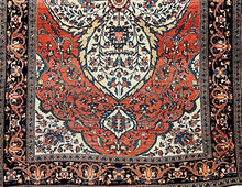 Load image into Gallery viewer, ANTIQUE PERSIAN FARAHAN SAROUK  RUG SIZE: 4&#39;4&#39;&#39; x 6&#39;8&quot;