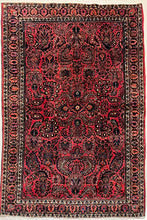 Load image into Gallery viewer, ANTIQUE PERSIAN SAROUK MOHAJERIN RUG SIZE: 4&#39;1&quot; x 6&#39;2
