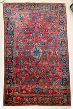 Load image into Gallery viewer, ANTIQUE PERSIAN SAROUK RUG SIZE 5&#39;10&quot;x 9&#39;2&quot;