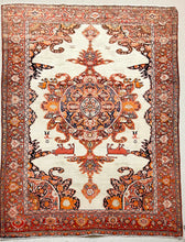 Load image into Gallery viewer, ANTIQUE PERSIAN SAROUK FARAHAN SIZE: 4&#39;7&quot; x 6&#39;7&quot;