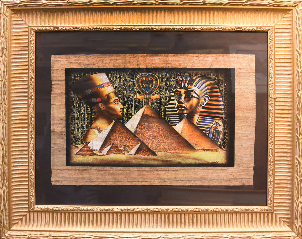 Papyrus Painting Nefertiti, Ramses
