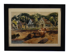Load image into Gallery viewer, Double-Sided Maritime &amp; Landscape Watercolor: Attributed to Otis Cook and John Hare