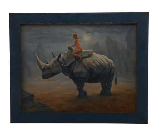 Lunar Journey Oil On Canvas By Yahya Roydel