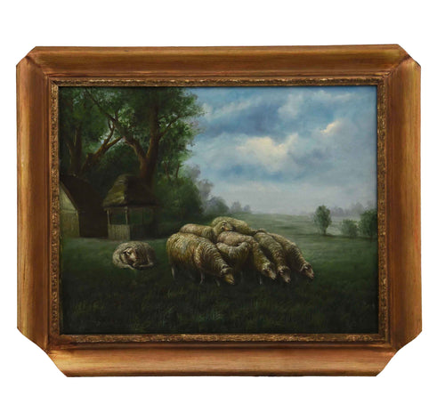 Grazing in the Pasture Oil On Canvas
