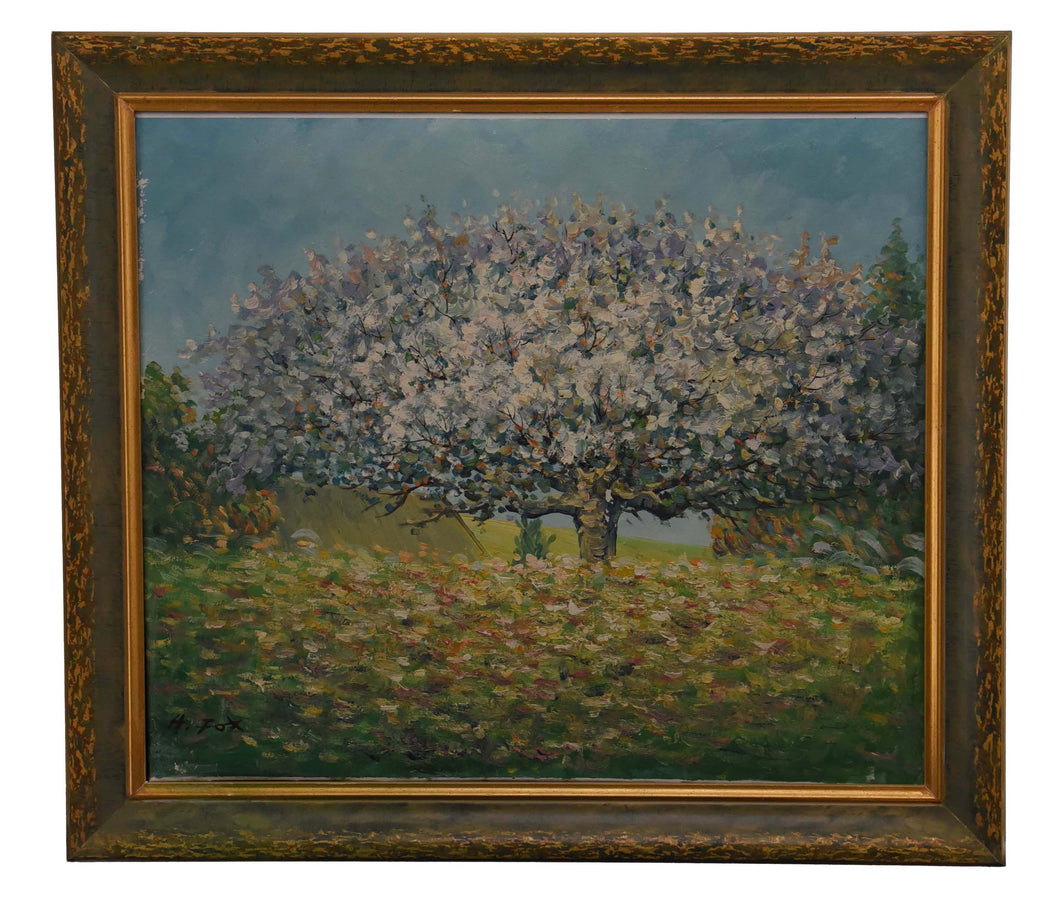 Blossom in the Meadow Oil On Canvas By H. Fox
