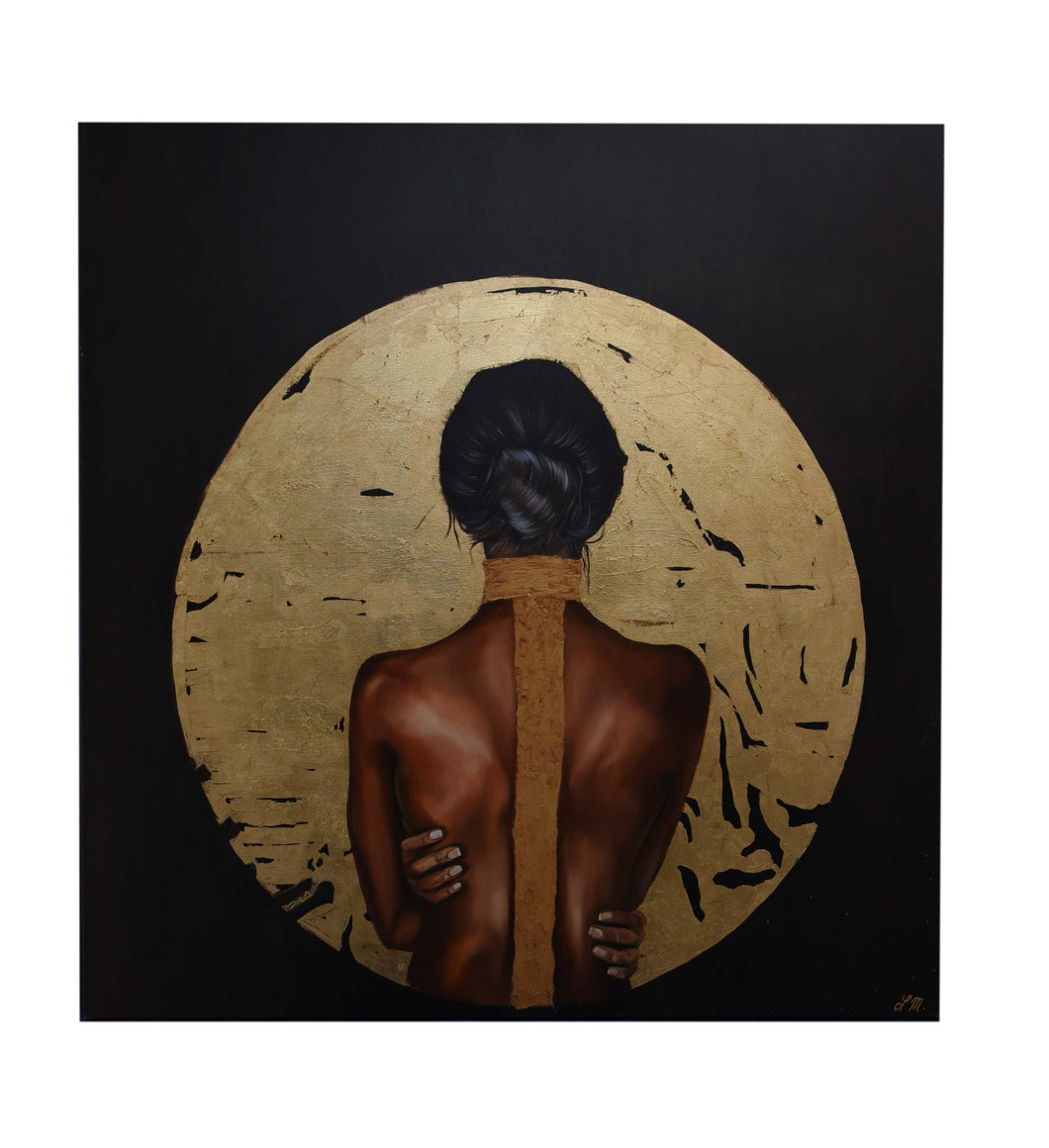 Aura of Gold Oil On Canvas By Lily Movahedi