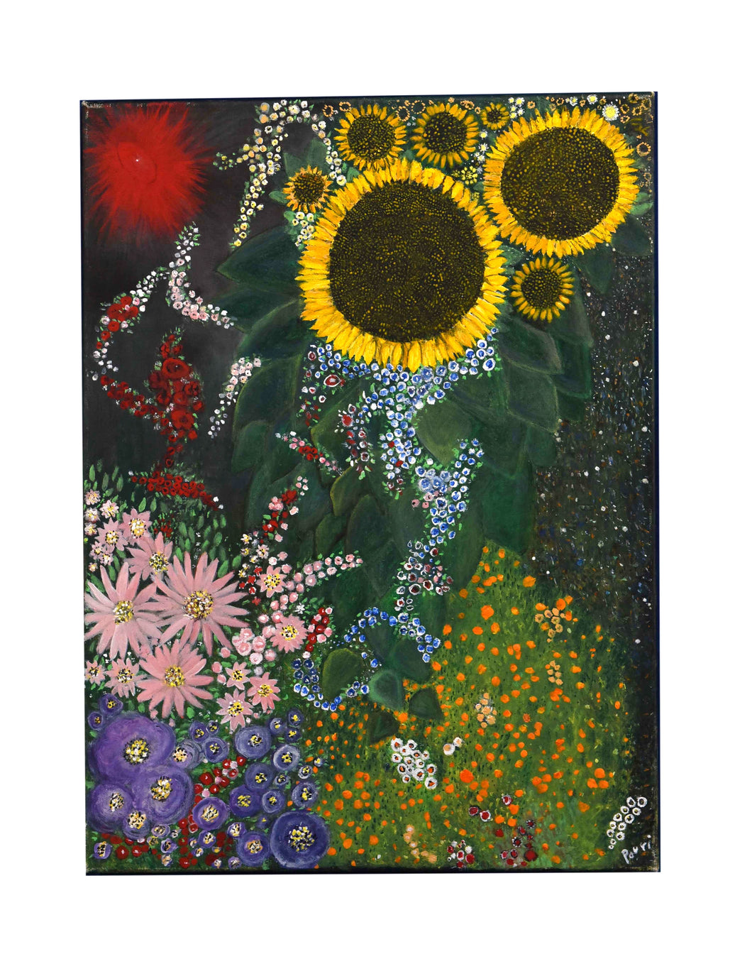 Cosmic Garden Oil On Canvas By Pouri