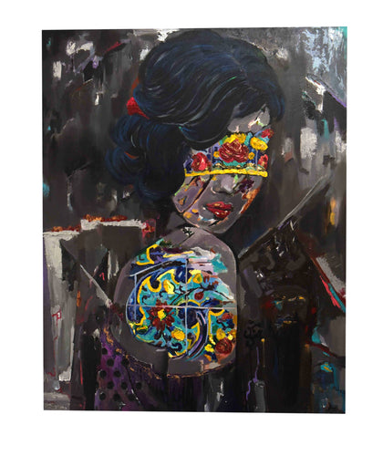 Unveiled Bloom Oil On Canvas By Lily Movahedi