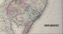 Load image into Gallery viewer, Antique 1870s G.W. Gray &amp; Son Map of New Jersey (32 x 20")"