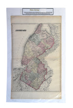 Load image into Gallery viewer, Antique 1870s G.W. Gray &amp; Son Map of New Jersey (32 x 20")"
