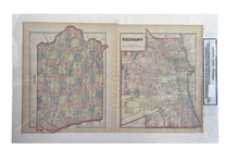 Load image into Gallery viewer, Antique 1870s G.W. Gray &amp; Son Map of California &amp; Nevada (32 x 20")"
