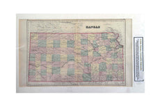 Load image into Gallery viewer, Antique 1870s G.W. Gray &amp; Son Two-Sided Map: Kansas / Colorado &amp; Nebraska (32 x 20")