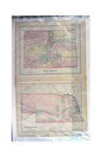 Load image into Gallery viewer, Antique 1870s G.W. Gray &amp; Son Two-Sided Map: Kansas / Colorado &amp; Nebraska (32 x 20")