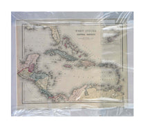 Load image into Gallery viewer, Antique 1870s G.W. Gray &amp; Son Two-Sided Map: South America / West Indies (16 x 19")"
