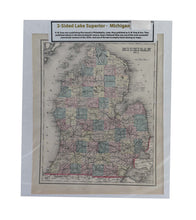 Load image into Gallery viewer, Rare Antique 2-Sided Map: Lake Superior &amp; Michigan by O.W. Gray &amp; Son (c. 1870s) - 16" x 20"