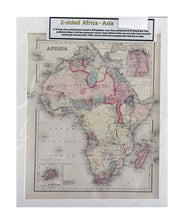 Load image into Gallery viewer, Historic Antique 2-Sided Map: Africa &amp; Asia by O.W. Gray &amp; Son (c. 1870s) - 16" x 20"