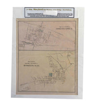 Load image into Gallery viewer, Antique 2-Sided Map: Maryland - New Windsor, Union Bridge, Emmitsburg (c. 1870s) - 16" x 20"