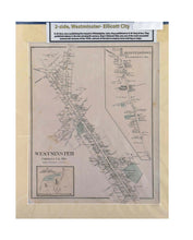 Load image into Gallery viewer, Detailed Antique 2-Sided Map: Westminster &amp; Reisterstown, Maryland by O.W. Gray &amp; Son (c. 1870s) - 16" x 20"