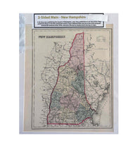Load image into Gallery viewer, Antique Two-Sided Map of Maine &amp; New Hampshire (c. 1870s)