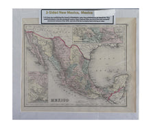 Load image into Gallery viewer, Antique 19th Century O.W. Gray &amp; Son "New Mexico, Mexico" Map (Two-Sided, 16"x20")