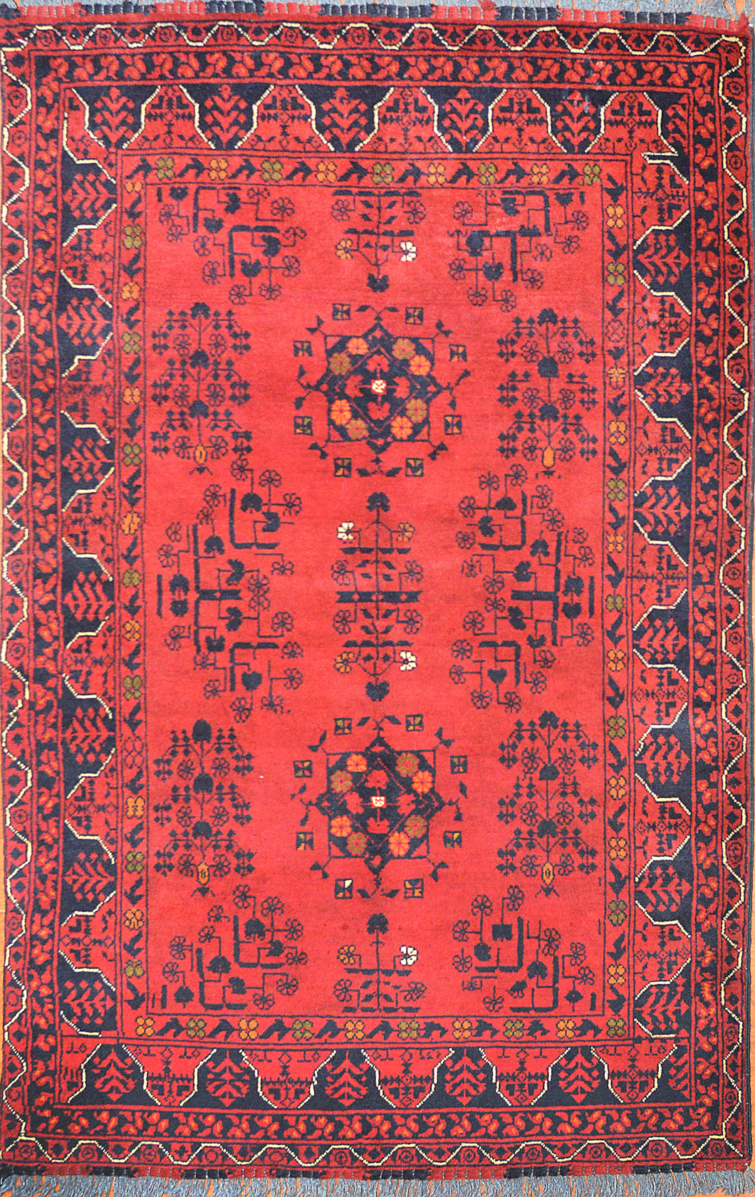 Vintage Turkmen Afghani Tribal Rug