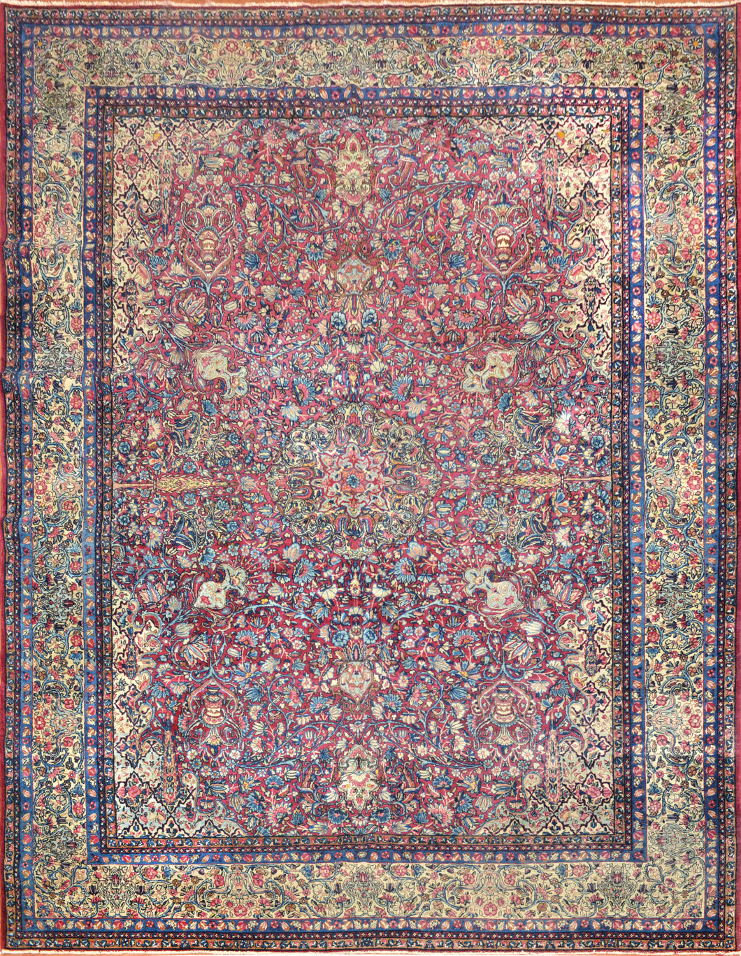 Antique Kerman Persian Rug Circa 1910