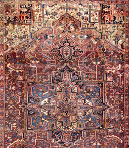 Antique Heriz Persian Rug, Circa 1890