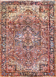 Antique Heriz Persian Rug, Circa 1890