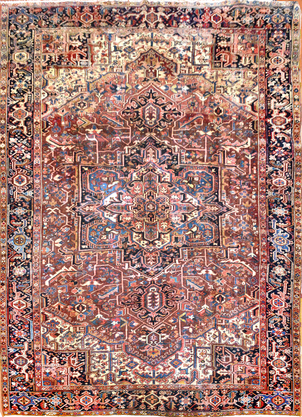 Antique Heriz Persian Rug, Circa 1890