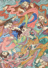 Load image into Gallery viewer, Vintage Pictorial Persian Tabriz Farshchian Rug