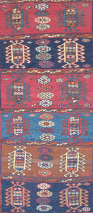 Antique Caucasian Kazak Runner, Circa 1890