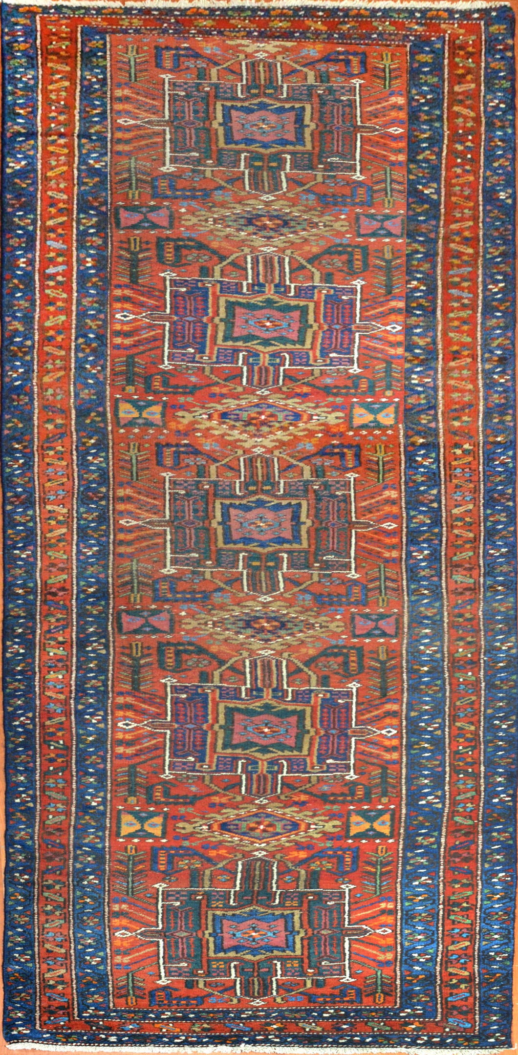 Antique Karajeh Persian Runner Rug, Circa 1900